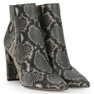 Sam Edelman Raella Green Snakeskin Ankle Boots